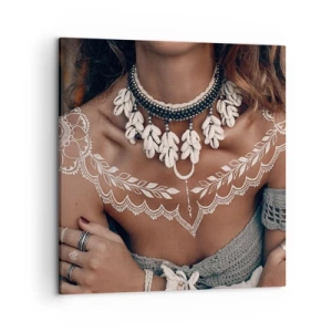 Lærredstryk - Billede på lærred - Talismaner, ritualer om kvindelighed - 50x50 cm