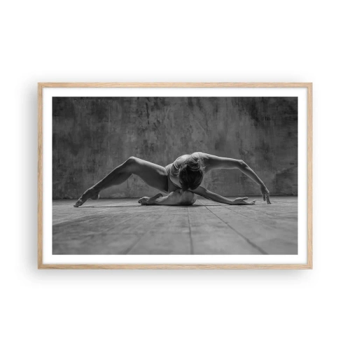 Plakat i ramme af lyst egetræ - Symmetri fundet - 91x61 cm