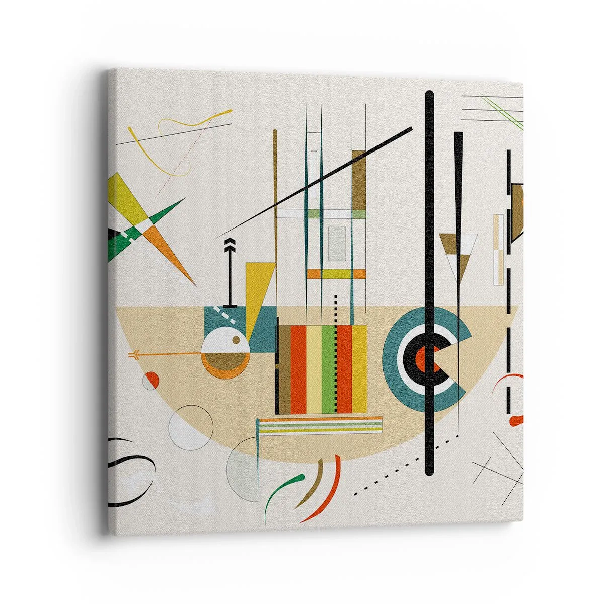 Lærredstryk - Billede på lærred - Og verden griner - 40x40 cm