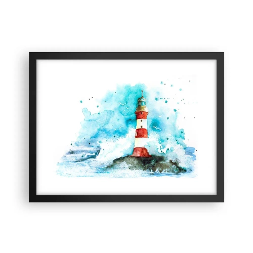 Plakat i sort ramme - Elementernes enhed - 40x30 cm