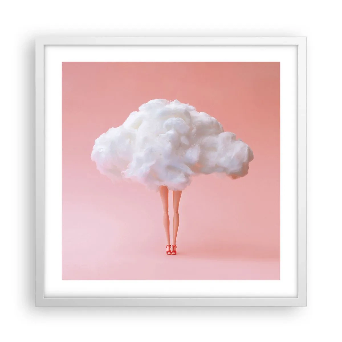 Plakat i hvid ramme - Et sødt løfte - 50x50 cm