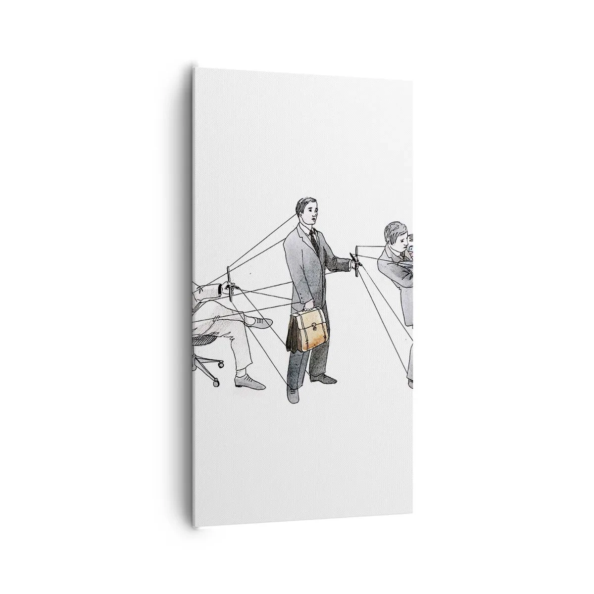 Lærredstryk - Billede på lærred - Enhver har sin herre - 65x120 cm