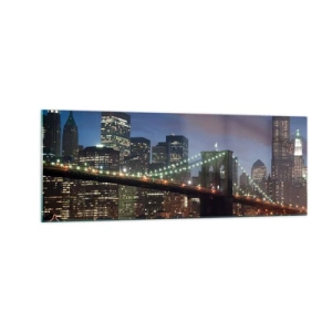 Billede på glas - Lys op om natten - 140x50 cm