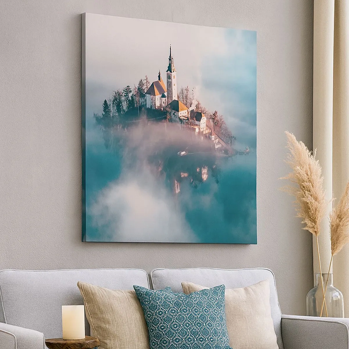 Lærredstryk - Billede på lærred - Drømmeøen - 30x30 cm