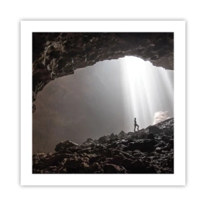 Plakat - Lysende grotte - 50x50 cm