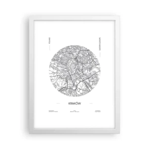 Plakat i hvid ramme - Krakows anatomi - 30x40 cm