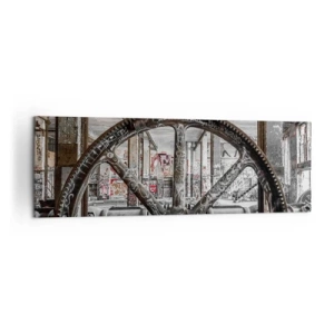 Lærredstryk - Billede på lærred - Fabrikkens hemmelige liv - 160x50 cm