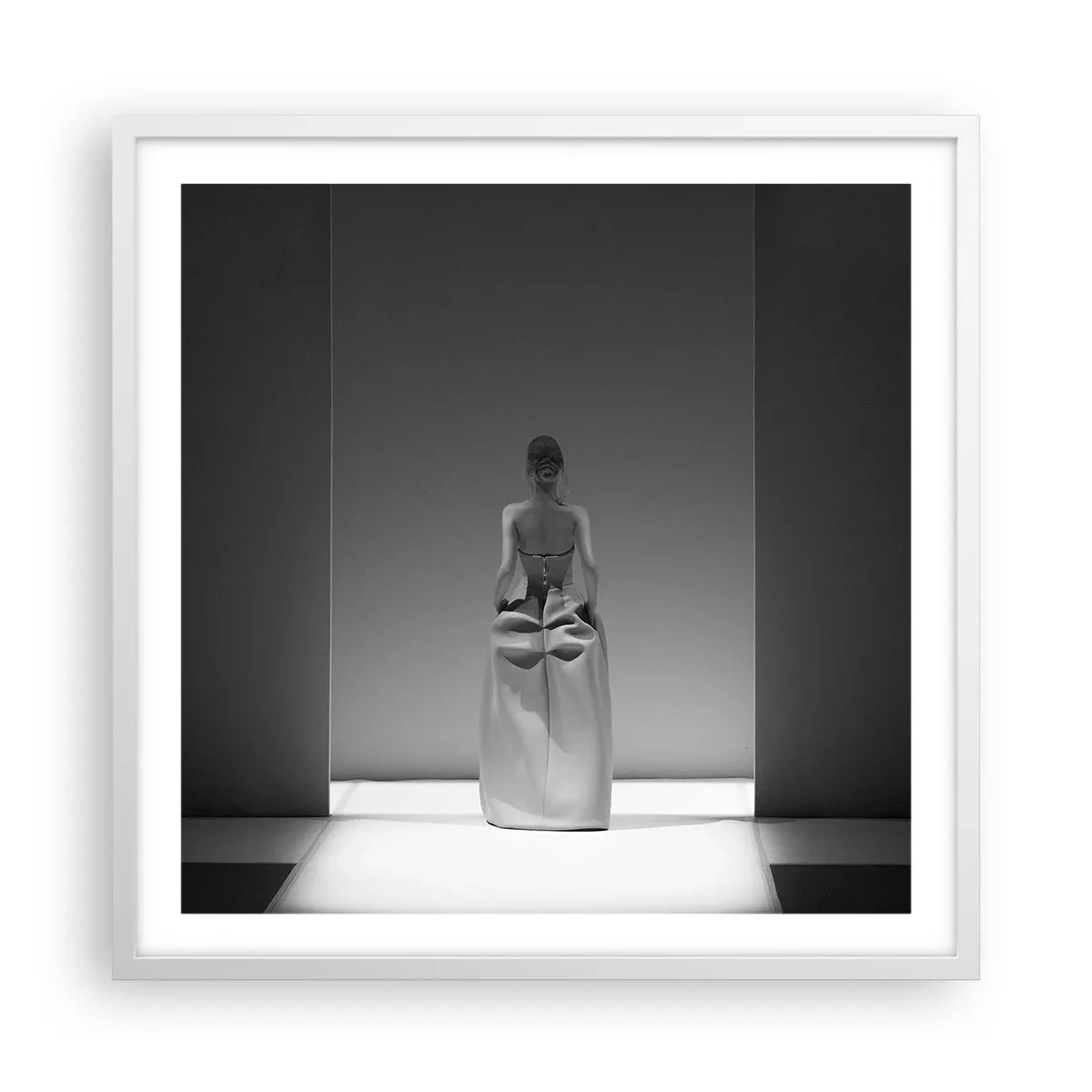 Plakat i hvid ramme - Raffineret enkelhed - 60x60 cm