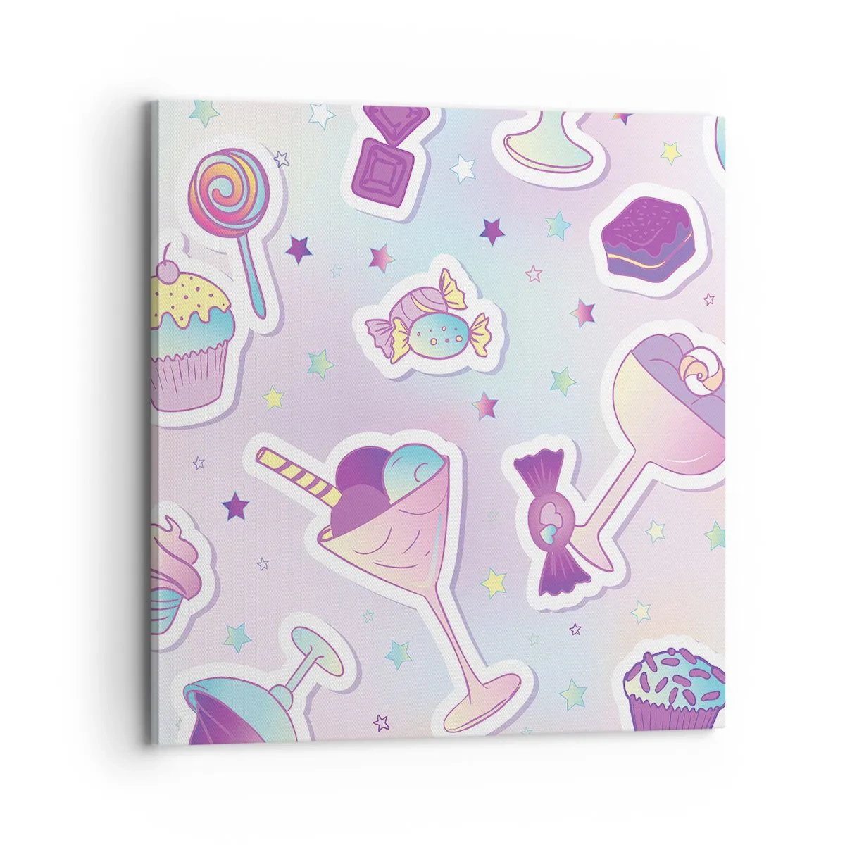 Lærredstryk - Billede på lærred - At have en fødselsdag hver dag - 70x70 cm