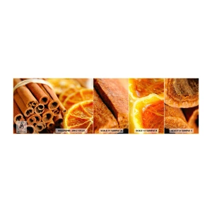 Fototapet Prøve Standard Eco - Kan du lugte deres duft? - orange, Kanelstang, Krydderier - 100x30 cm