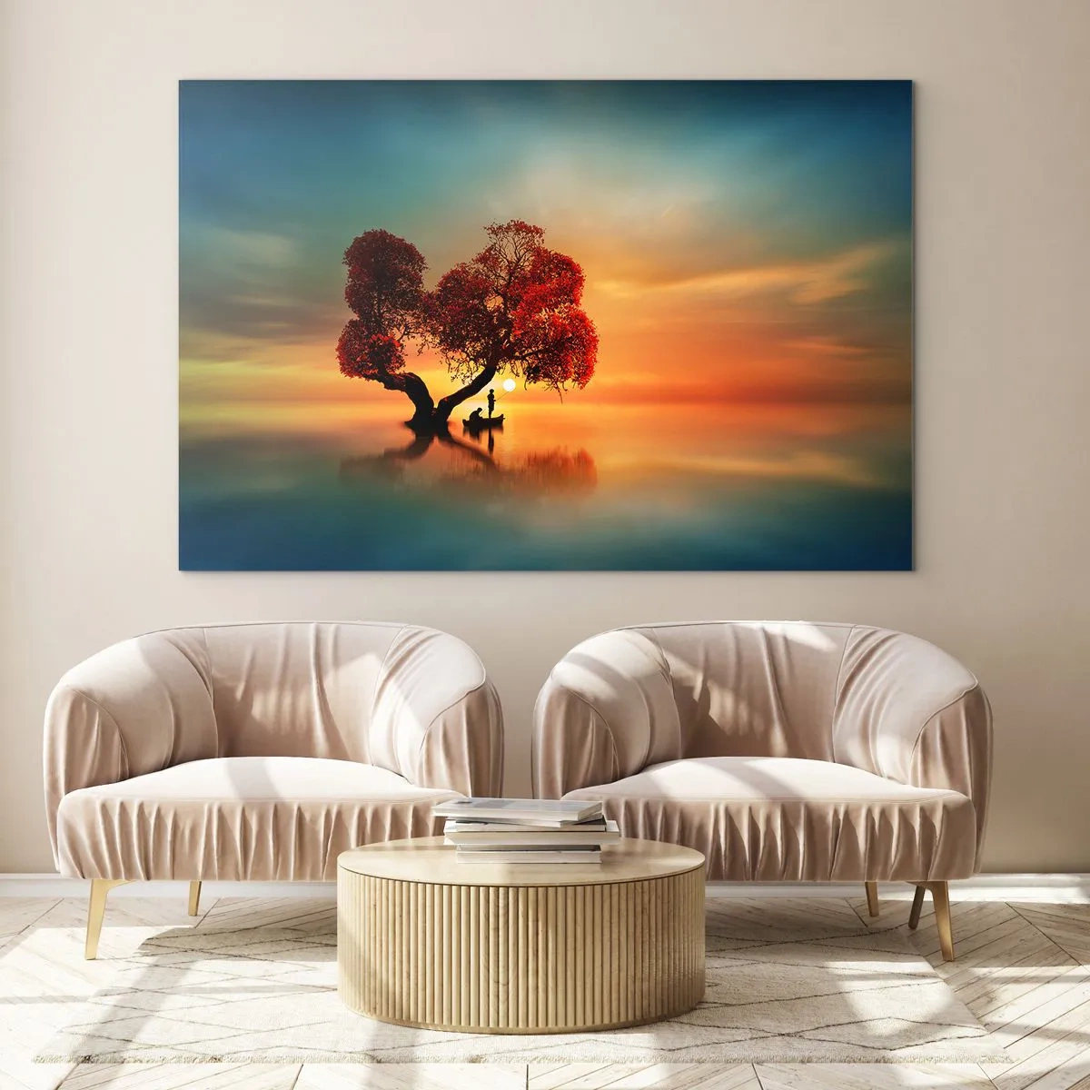 Billede på glas - Fjern og tavs verdensløshed - 120x80 cm