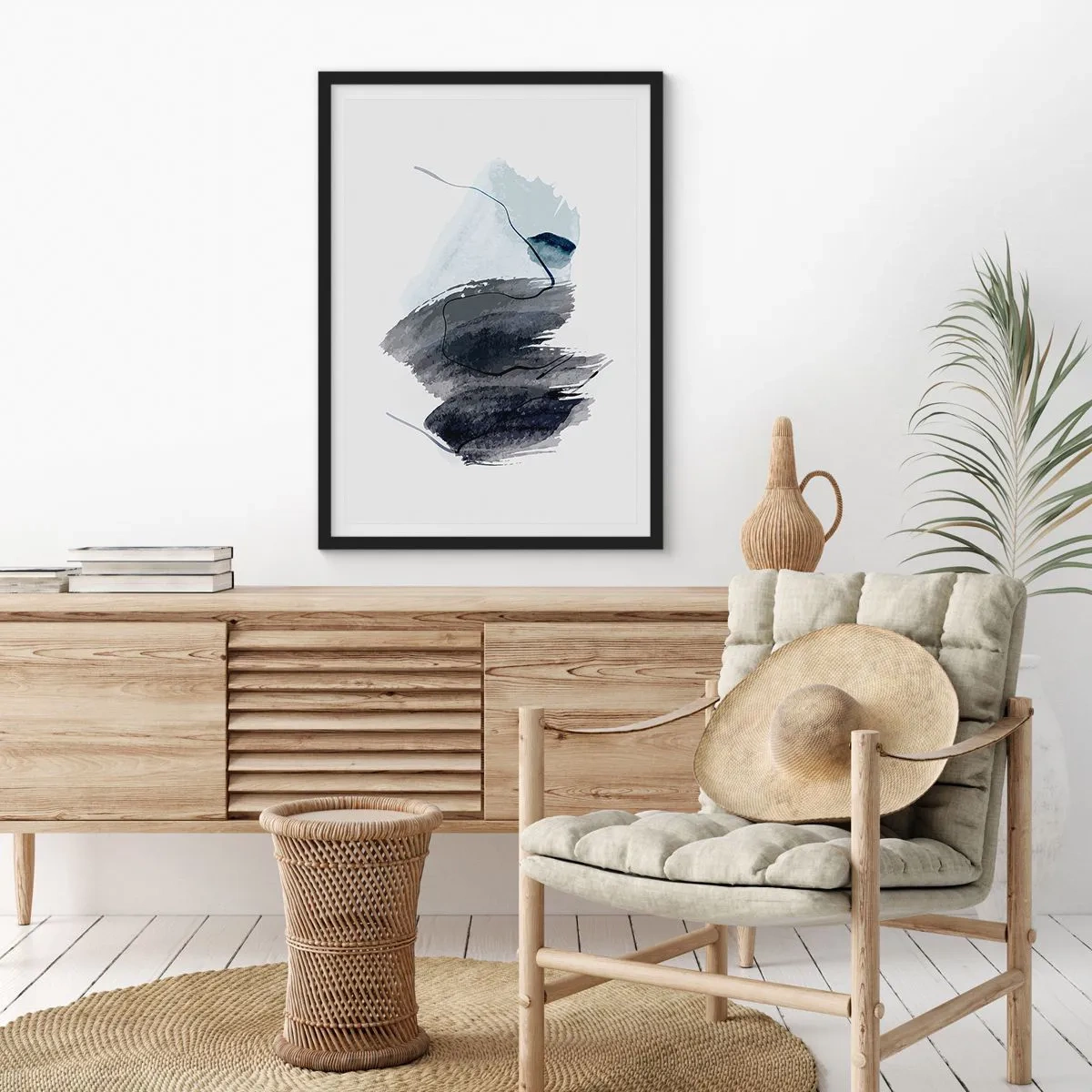 Plakat i sort ramme - Intensitet og bevægelse - 40x50 cm