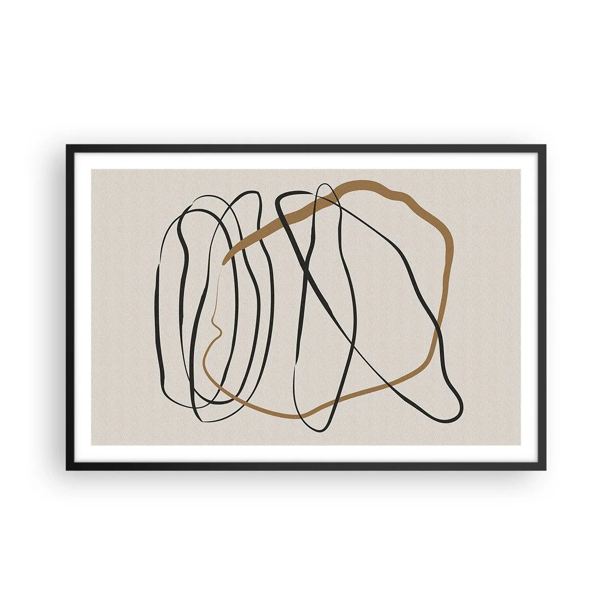Plakat i sort ramme - Komposition - dans i besiddelse - 91x61 cm