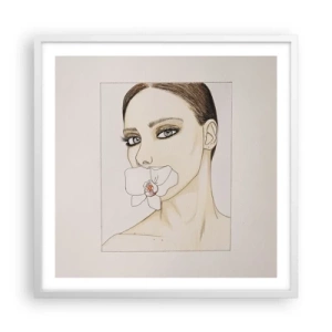 Plakat i hvid ramme - Et symbol på elegance og skønhed - 60x60 cm