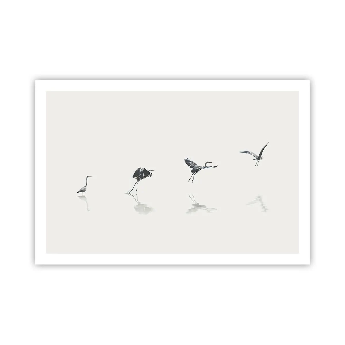 Plakat - Fire enkle trin - 91x61 cm