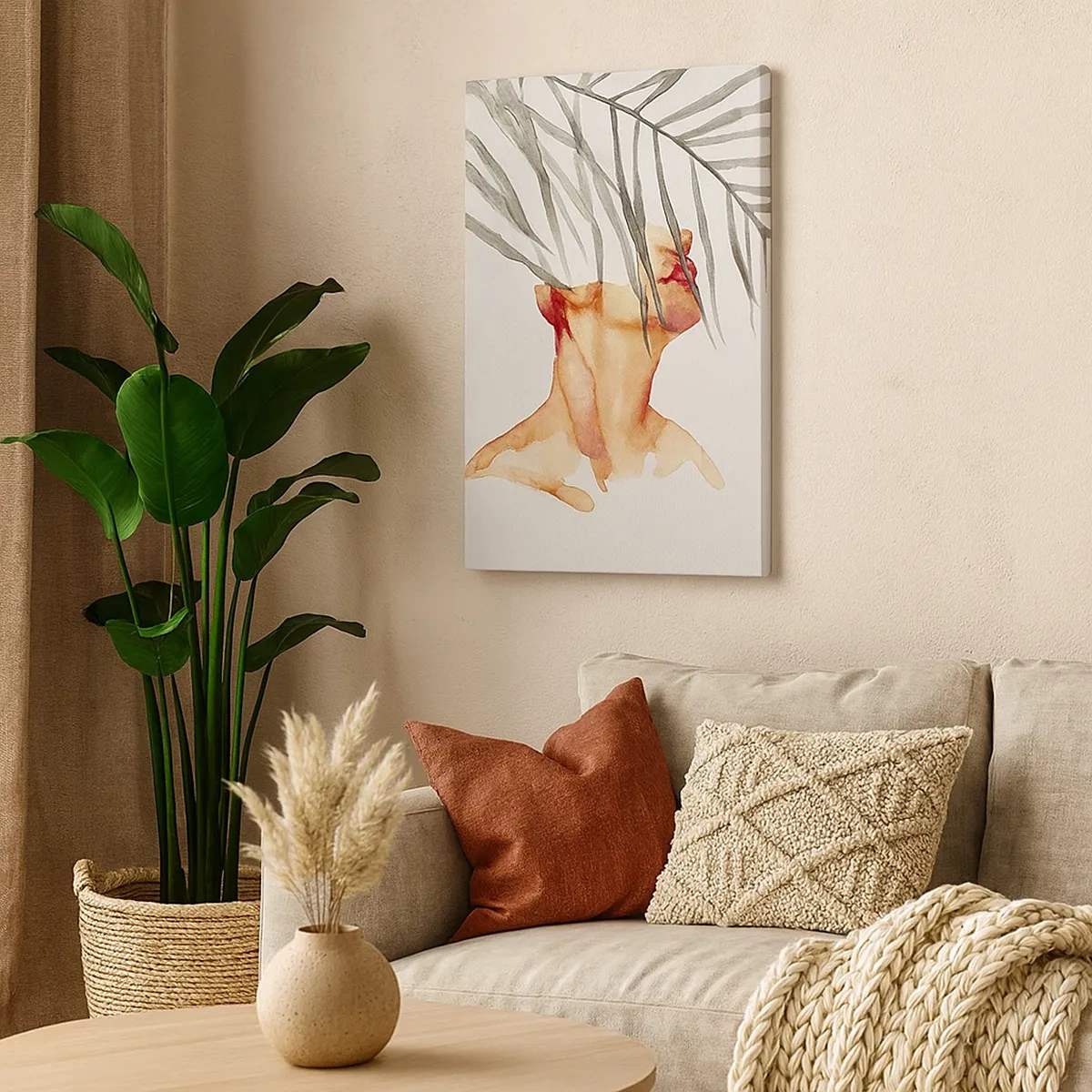 Lærredstryk - Billede på lærred - Mærk pulsen i troperne - 50x70 cm