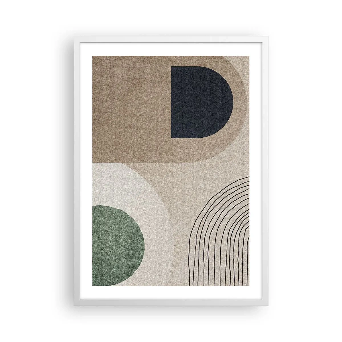 Plakat i hvid ramme - Blidheden i en oval - 50x70 cm