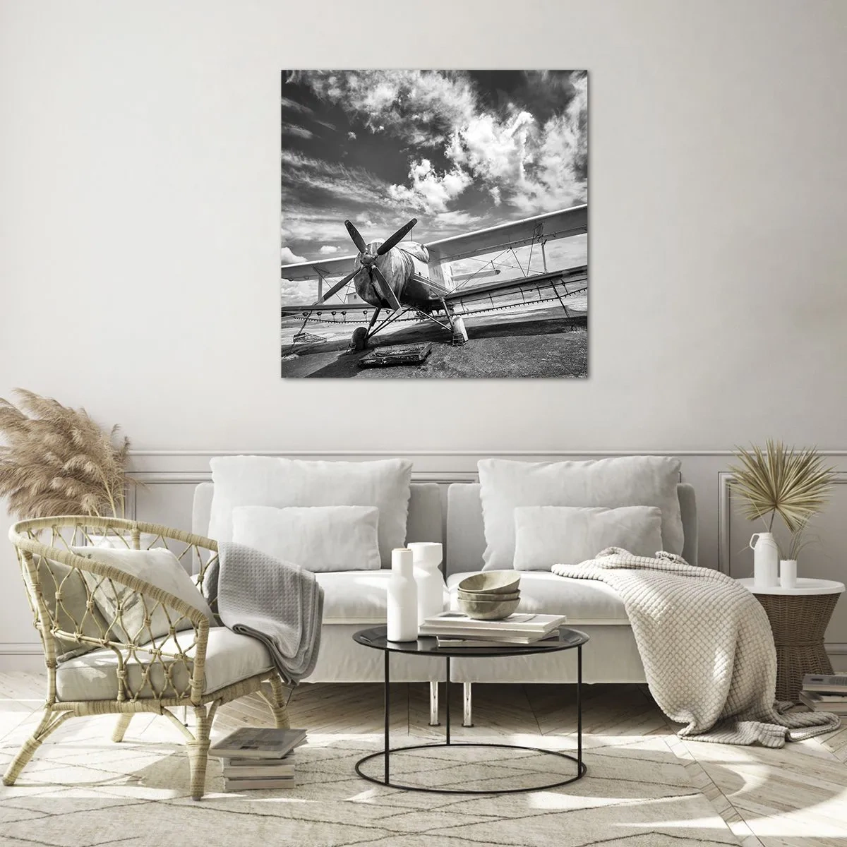 Billede på glas - Jeg kan ikke vente! - 70x70 cm