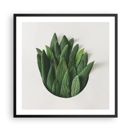 Plakat i sort ramme - Uhæmmet nysgerrighed - 60x60 cm