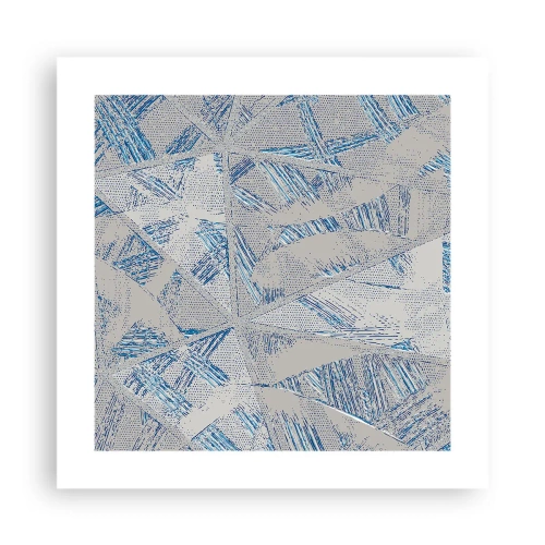 Plakat - I en gråblå labyrint - 40x40 cm