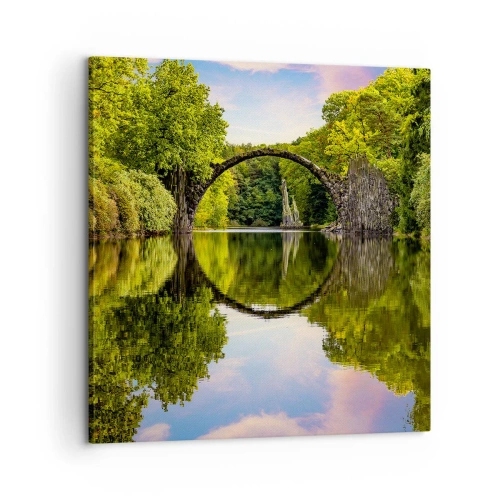 Lærredstryk - Billede på lærred - På mødet mellem to verdener - 60x60 cm