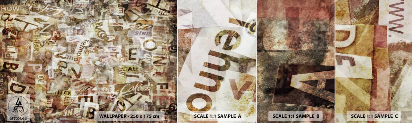 Fototapet Prøve Standard Eco - Jeg forener snakkehovederne - Graffiti, Vægmaleri, Stykke - 100x30 cm