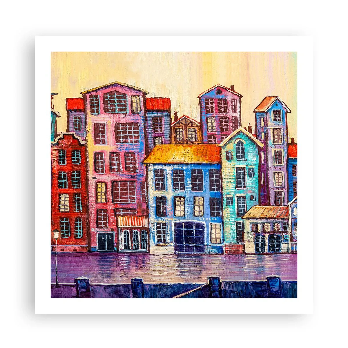 Plakat - En by som et eventyr - 60x60 cm