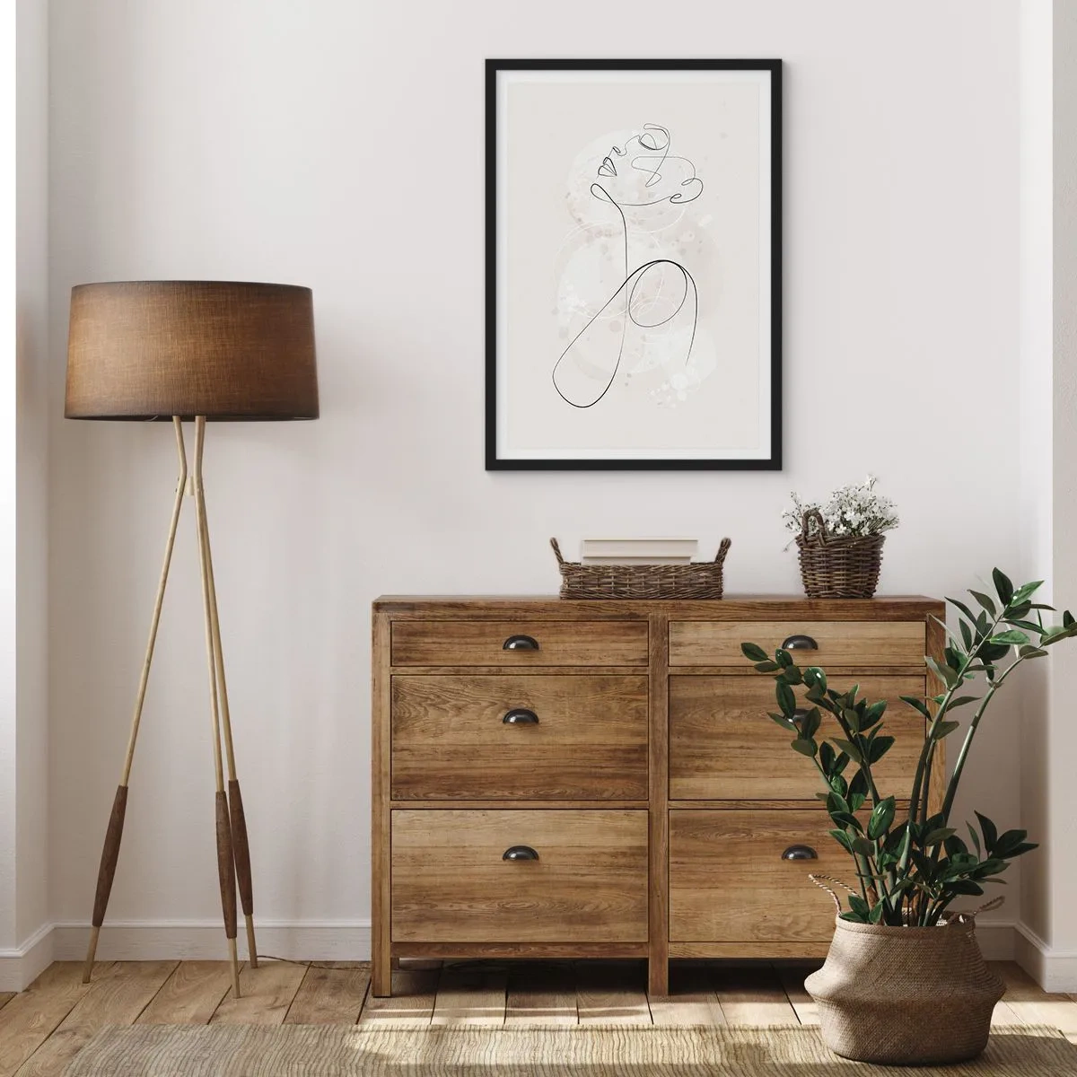 Plakat i sort ramme - Spiralen af skønhed - 40x50 cm