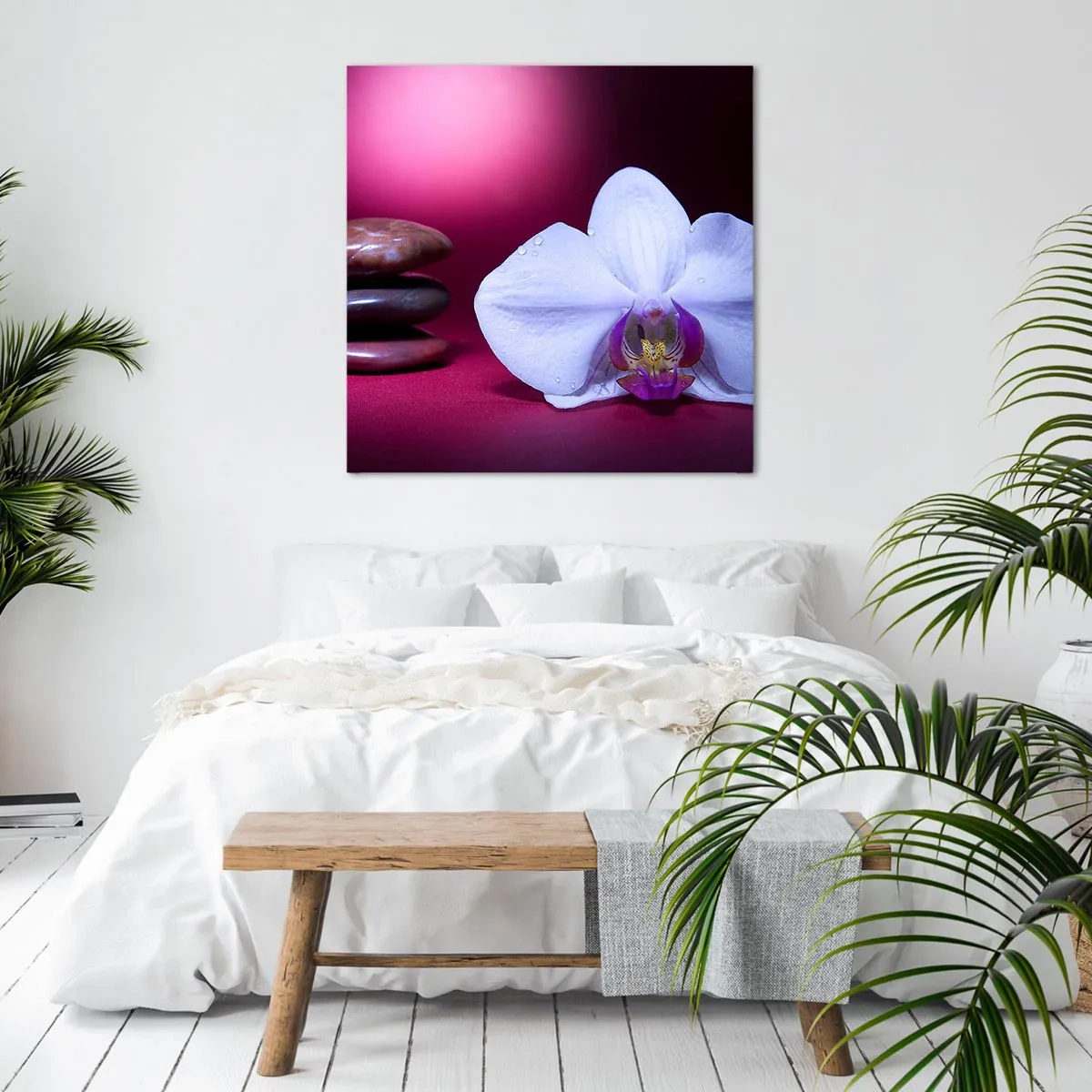Lærredstryk - Billede på lærred - En undersøgelse af friskhed i lilla - 70x70 cm