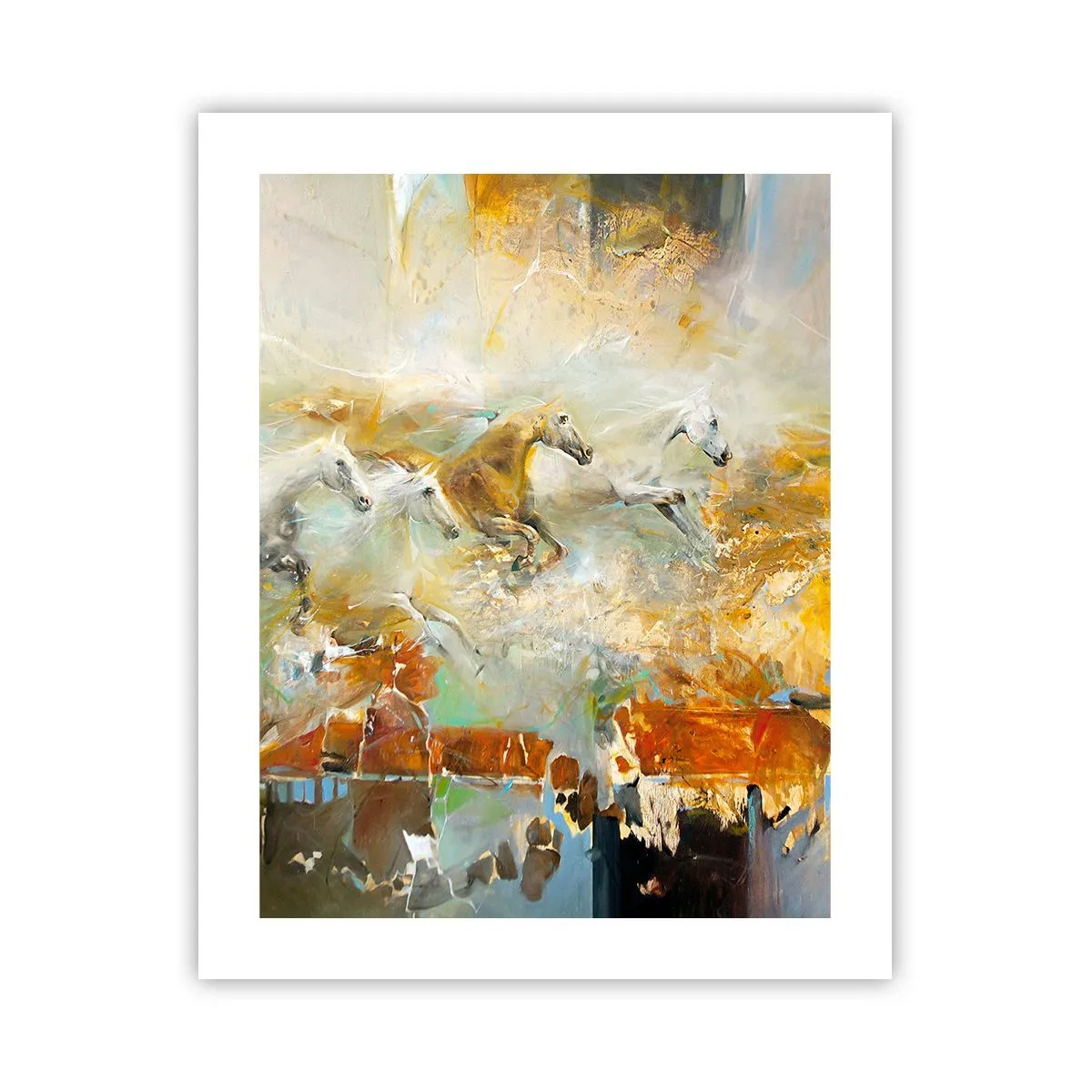 Plakat - Galopperer gennem lyset - 40x50 cm