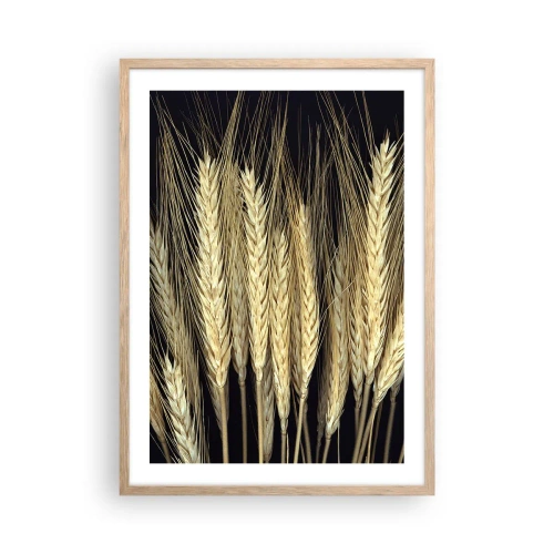 Plakat i ramme af lyst egetræ - Rustik magi - 50x70 cm