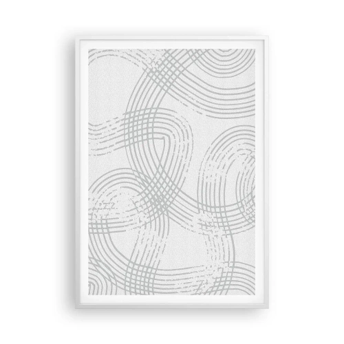 Plakat i hvid ramme - Der er ingen lige vej - 70x100 cm