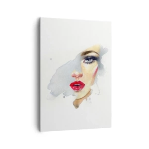 Lærredstryk - Billede på lærred - Refleksion i en vanddråbe - 50x70 cm