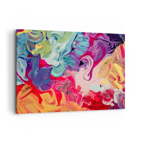 Lærredstryk - Billede på lærred - Farvernes fødsel - 100x70 cm