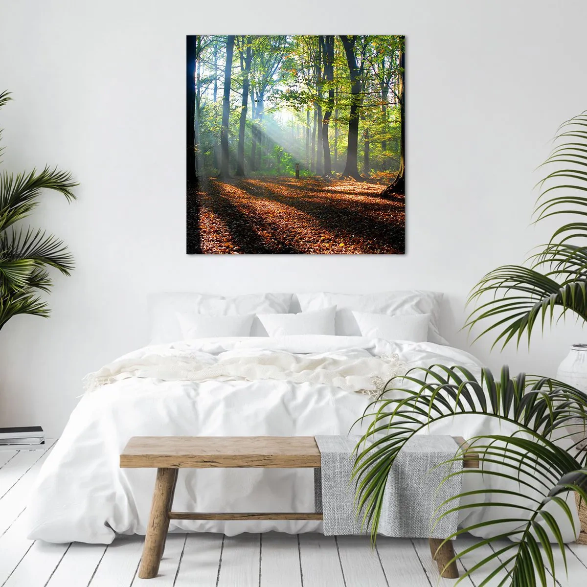 Lærredstryk - Billede på lærred - Lys og skygger - 60x60 cm
