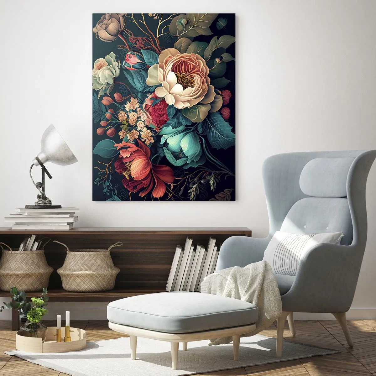 Billede på glas - Charme fra det 19. århundrede - 80x120 cm