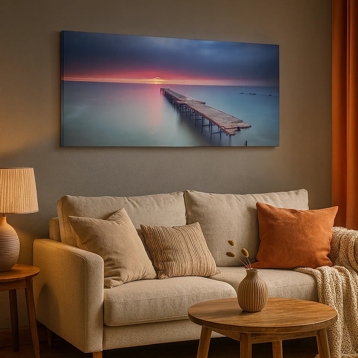 Lærredstryk - Billede på lærred - Mellem himmel og jord - 30x30 cm