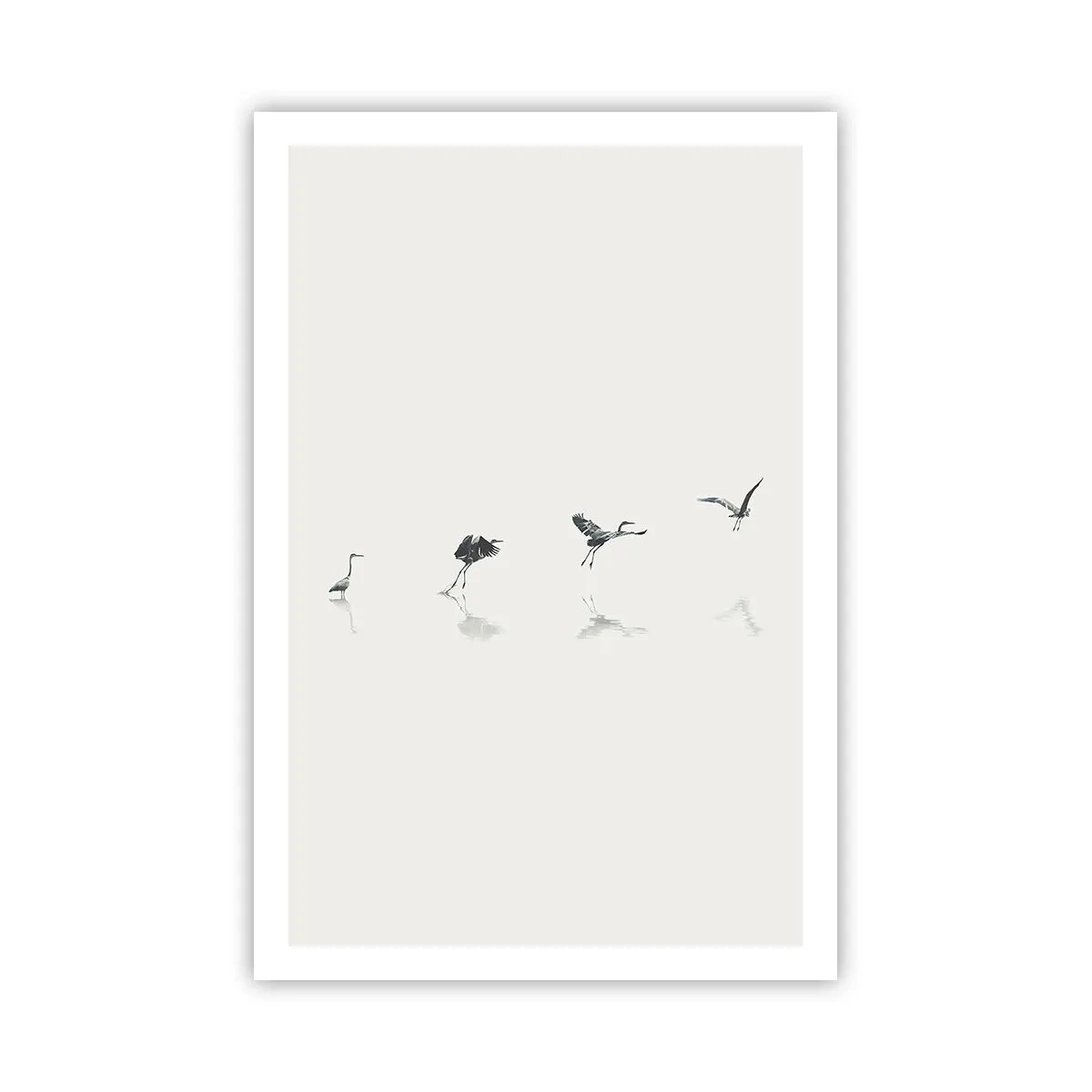 Plakat - Fire enkle trin - 61x91 cm