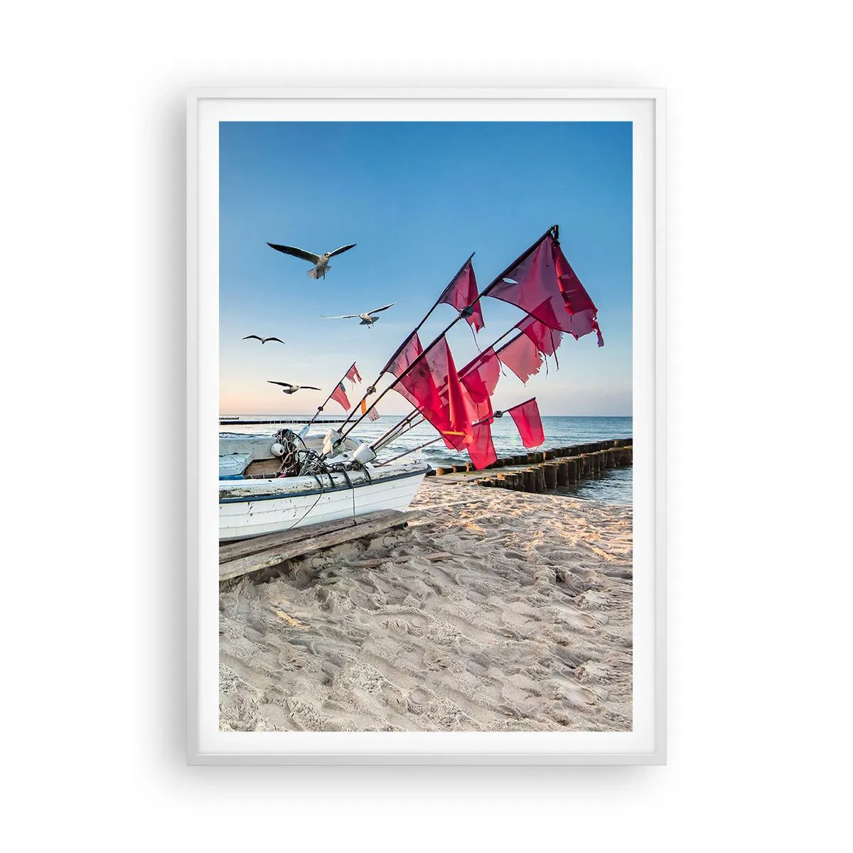 Plakat i hvid ramme - Et velfortjent hvil - 70x100 cm