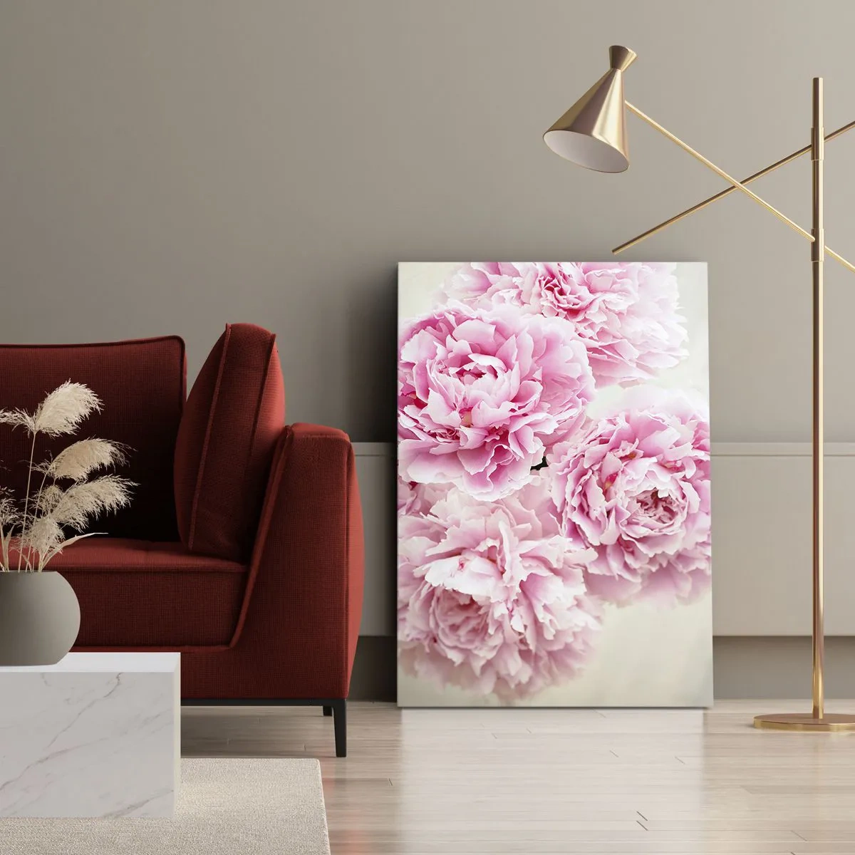 Lærredstryk - Billede på lærred - I lyserød glamour - 50x70 cm