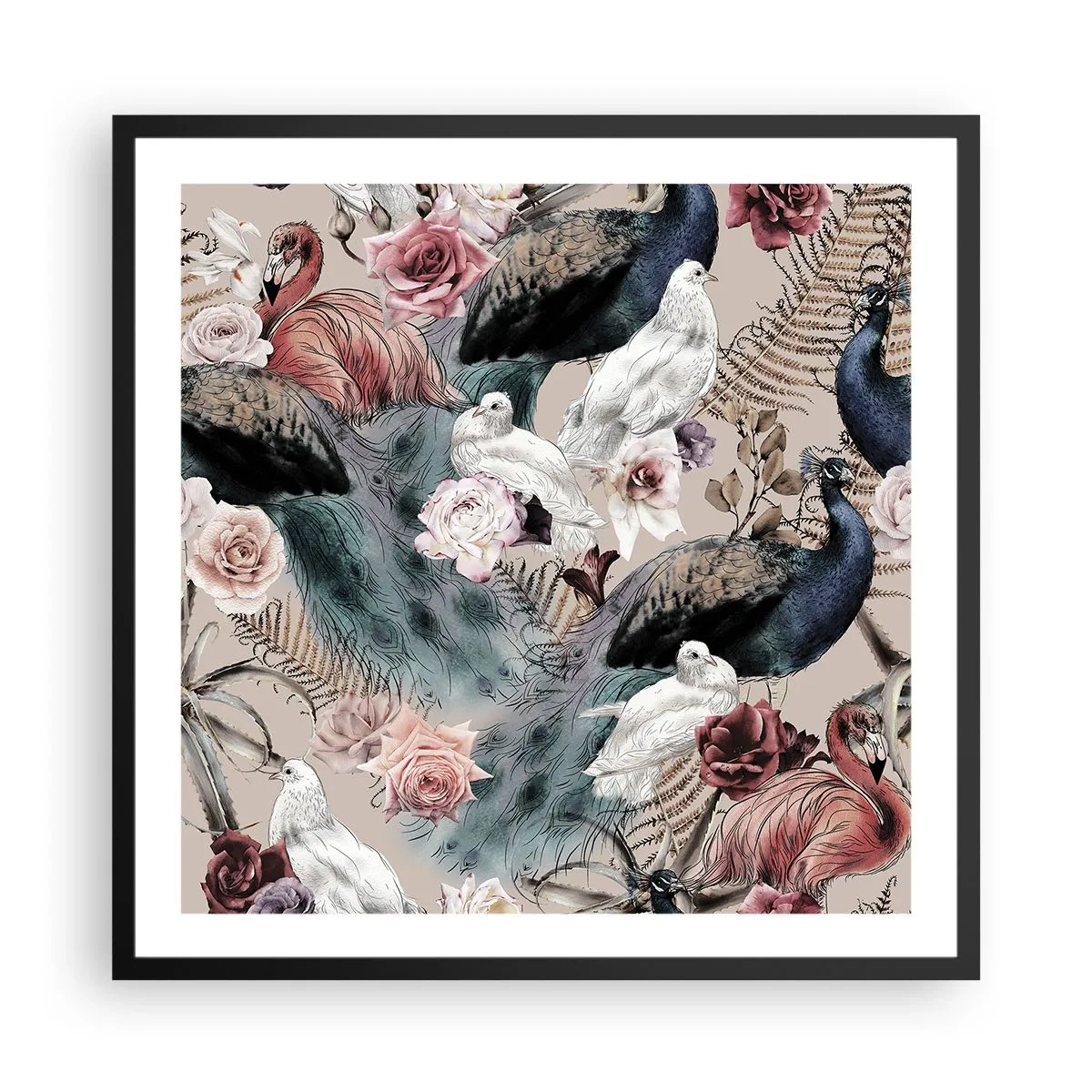 Plakat i sort ramme - I paladsets have - 60x60 cm