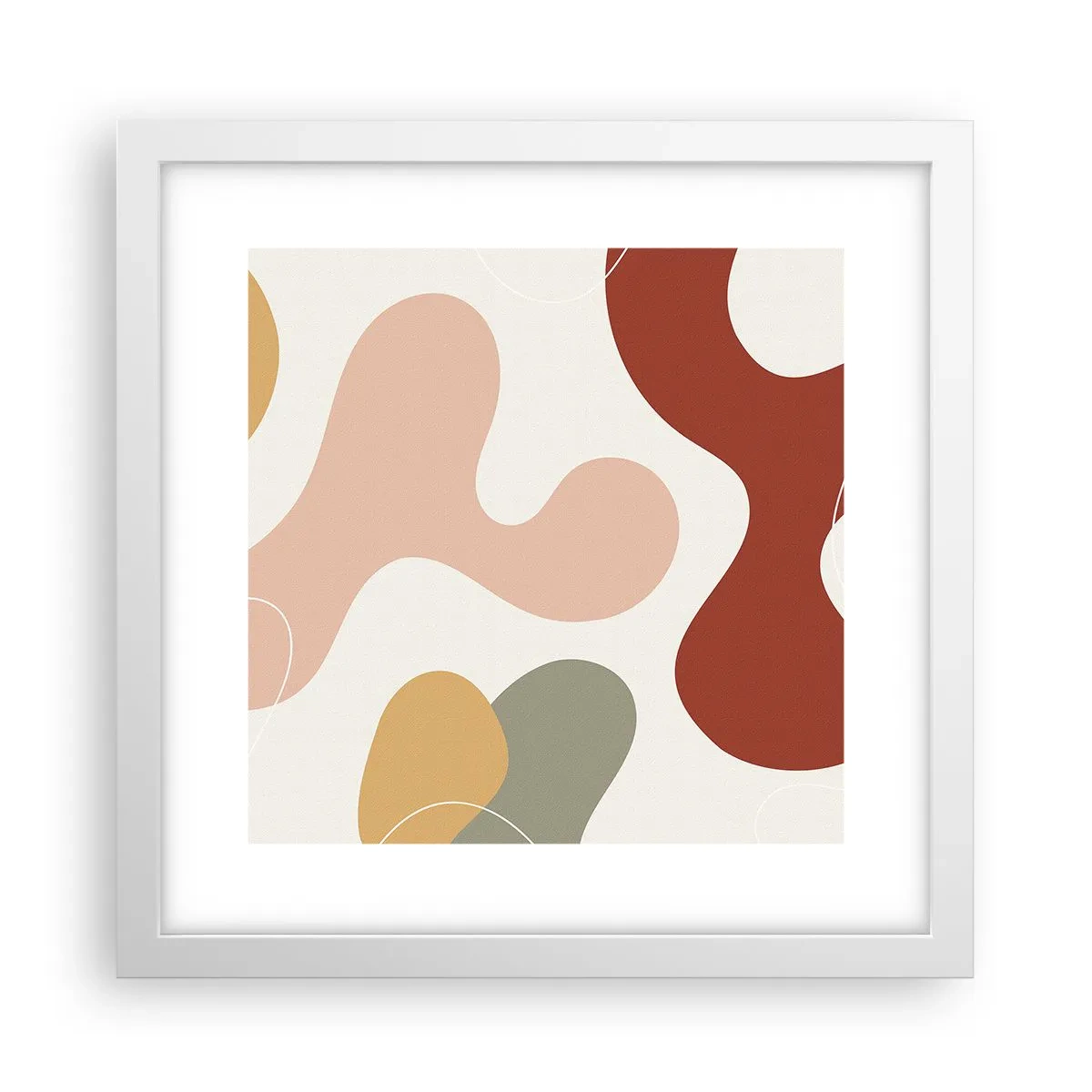 Plakat i hvid ramme - Es eller flores? - 30x30 cm