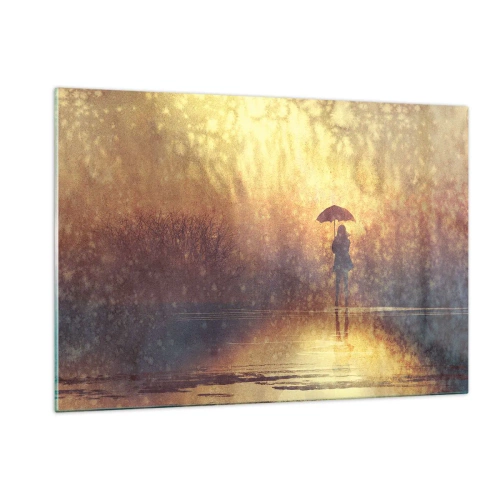 Billede på glas - Jeg føler, at der er nogen, der kigger på mig - 120x80 cm