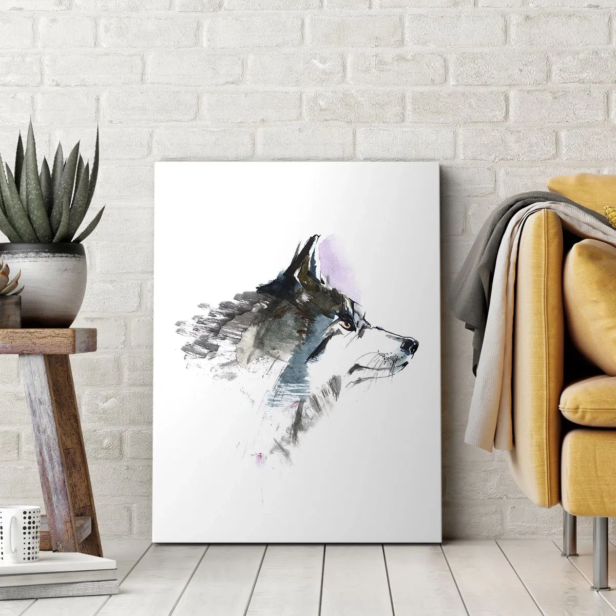 Lærredstryk - Billede på lærred - Når vi taler om ulven - 50x70 cm