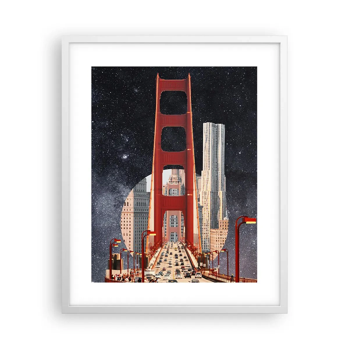 Plakat i hvid ramme - Altid i centrum - 40x50 cm