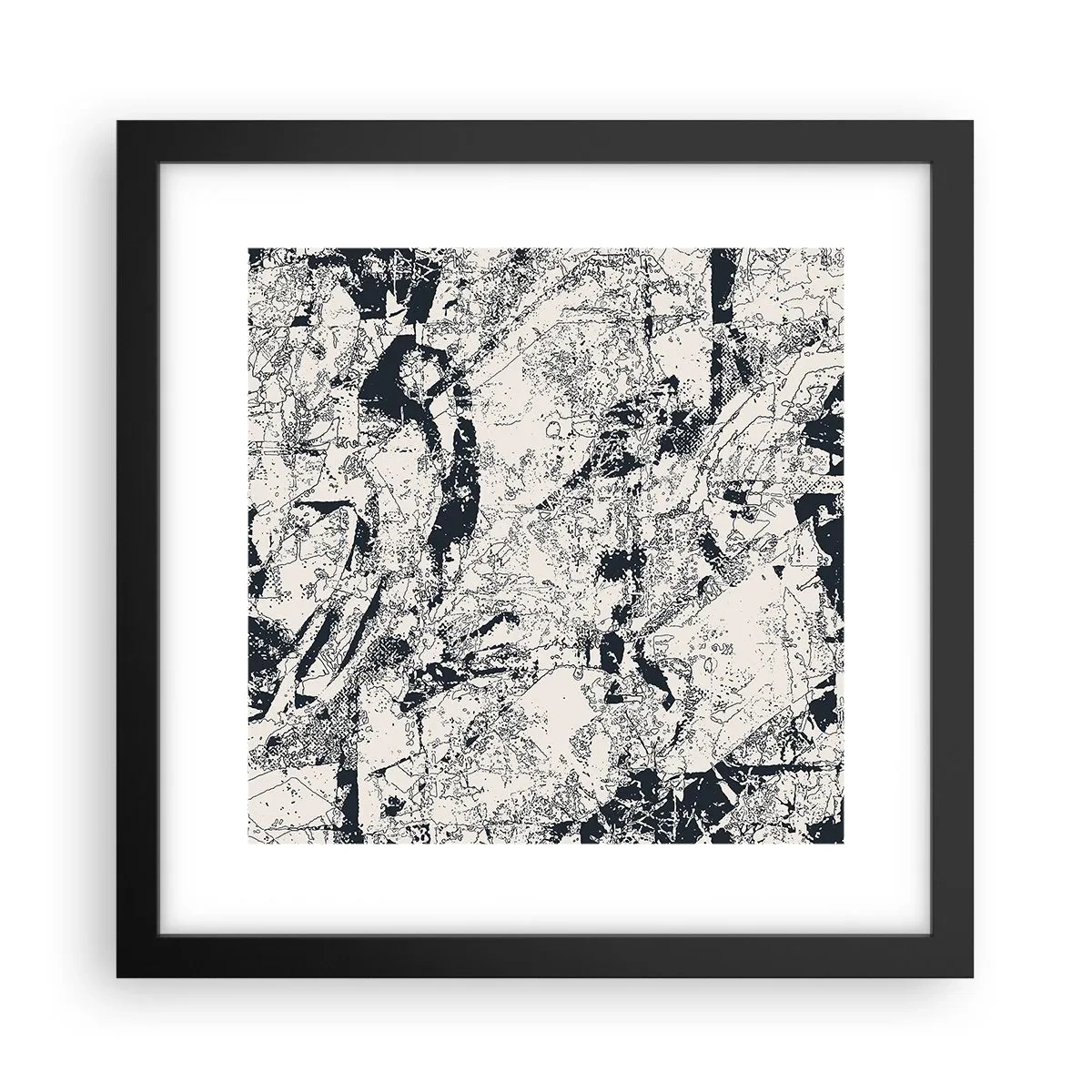 Plakat i sort ramme - Modsætningernes gennemtrængning - 30x30 cm