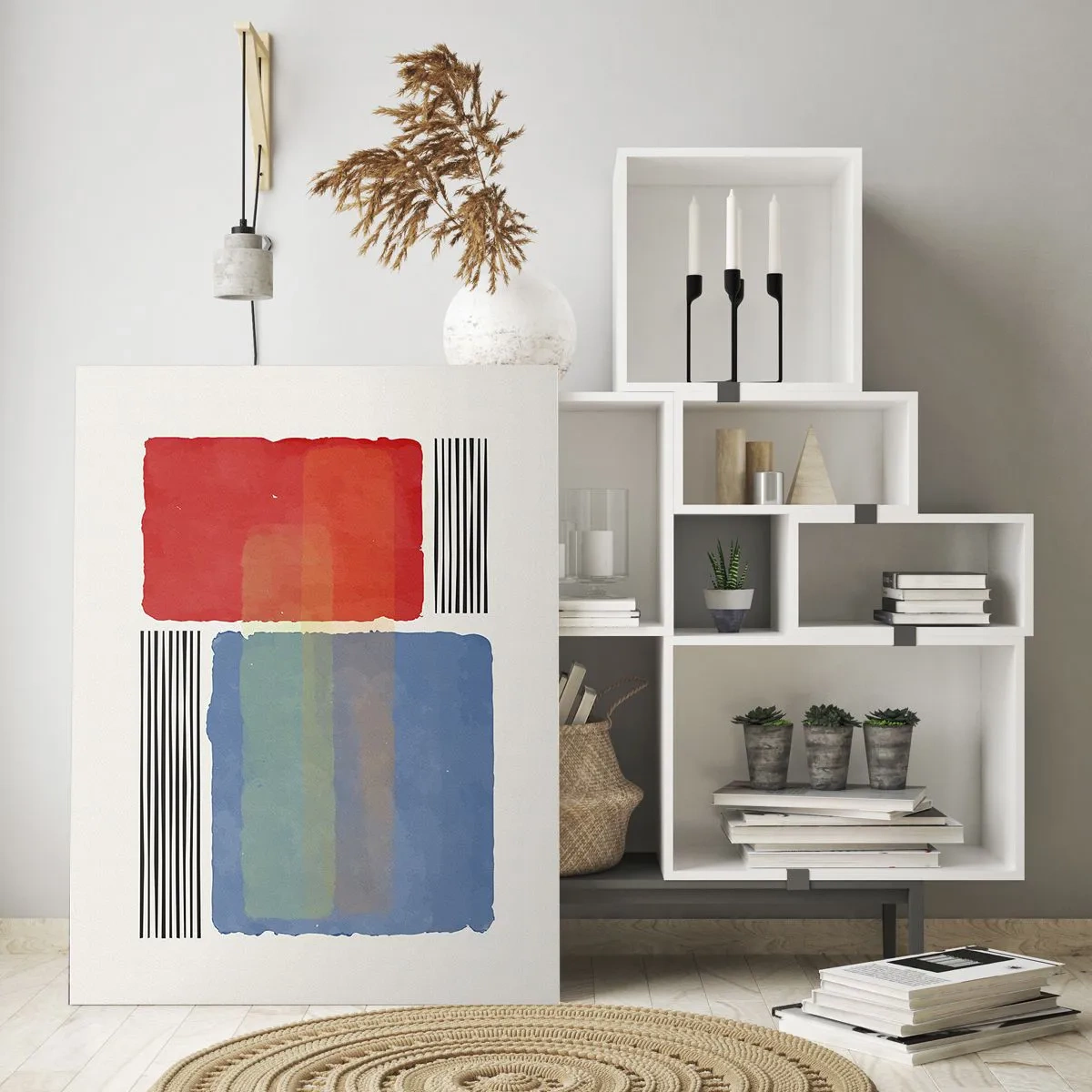 Billede på glas - Geometriens ånd og bogstav - 70x100 cm