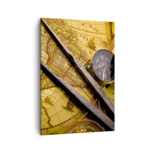 Lærredstryk - Billede på lærred - Hvor er skattene? - 50x70 cm