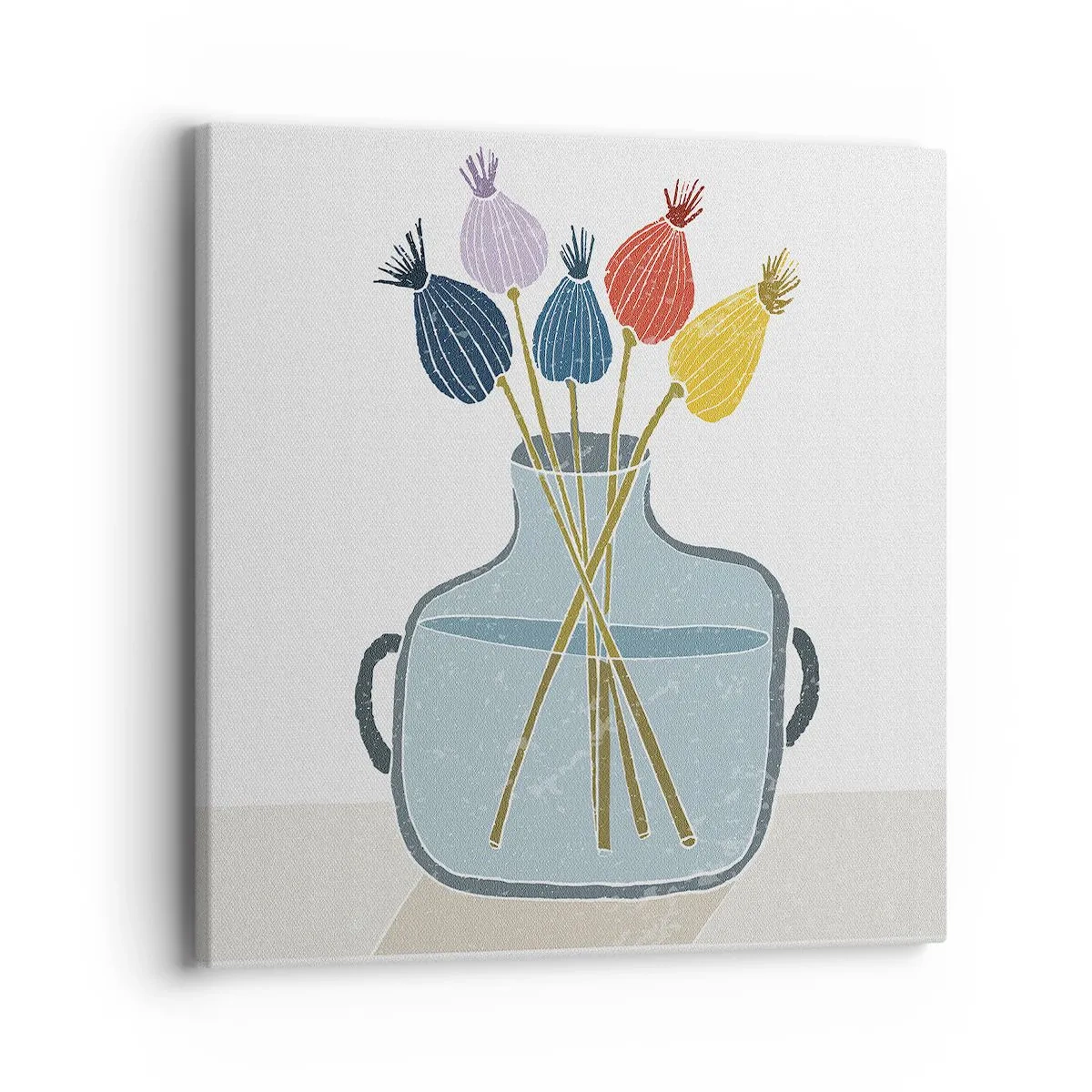 Lærredstryk - Billede på lærred - Som et valmuefrø - 40x40 cm