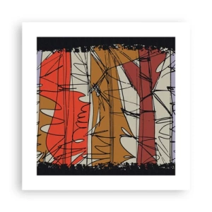 Plakat - Spontan komposition - 40x40 cm
